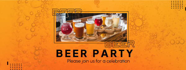 Beer Party Facebook Cover Design Image Preview