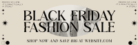 Minimalist Black Friday Fashion Twitter Header Image Preview