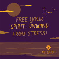 Unwind From Stress Instagram Post Design