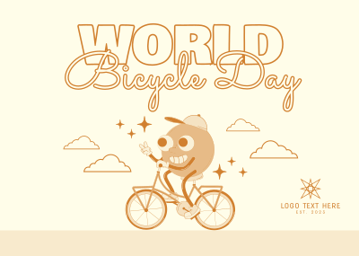 Celebrate Bicycle Day Postcard Image Preview
