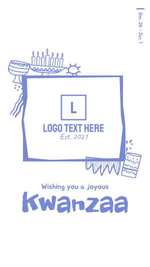 Kwanzaa Doodle Instagram story Image Preview