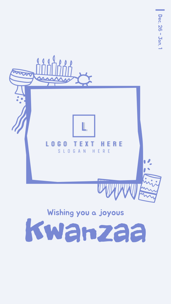 Kwanzaa Doodle Instagram Story Design Image Preview