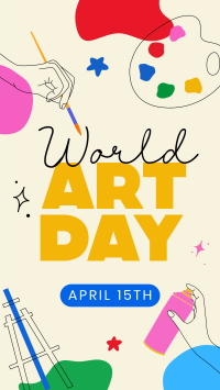 World Art Day Facebook Story Design