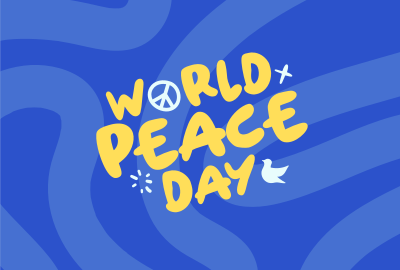 Quirky Peace Day Pinterest board cover Image Preview
