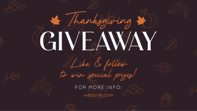 Thanksgiving Day Giveaway Facebook event cover Image Preview