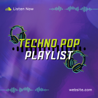 Techno Pop Music Linkedin Post Image Preview
