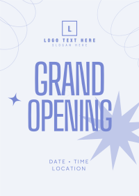 Modern Abstract Grand Opening Poster Design
