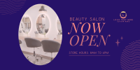 Hair Salon is Open Twitter Post Design
