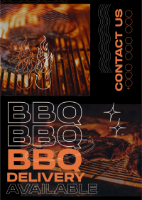 Unique BBQ Delivery Flyer Image Preview