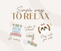 Cute Relaxation Tips Facebook post Image Preview