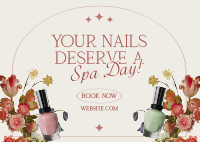 Floral Nail Services Postcard Image Preview