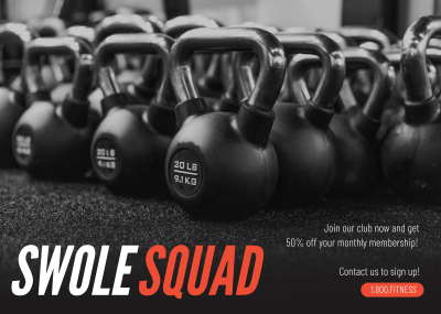 Swole Squad Postcard Image Preview