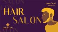 Minimalist Hair Salon Facebook Event Cover Design