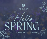 Hello Spring Facebook Post Design