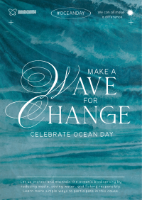 Wave Change Ocean Day Poster Image Preview