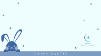 Peeking Easter Bunny Zoom Background Image Preview