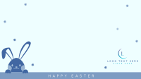Peeking Easter Bunny Zoom background Image Preview