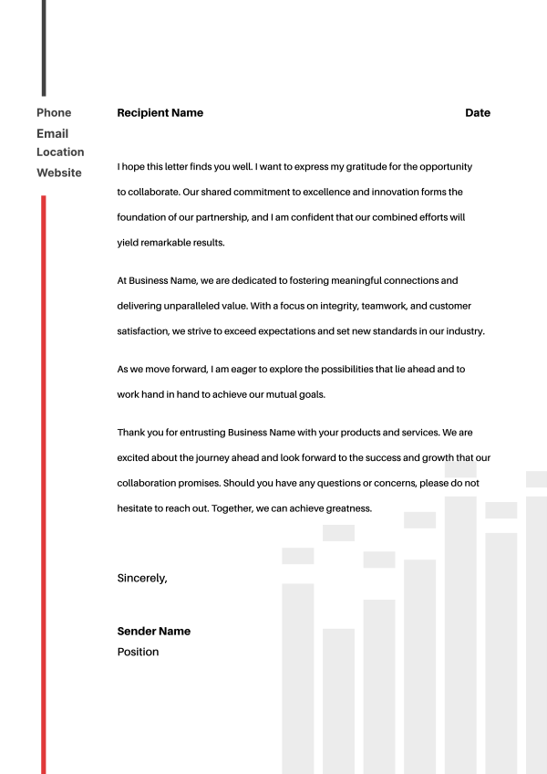 Set the Bars Letterhead Design Image Preview