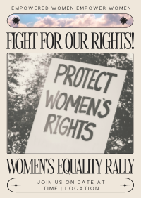 Modern Nostalgia Women's Rally Flyer Design