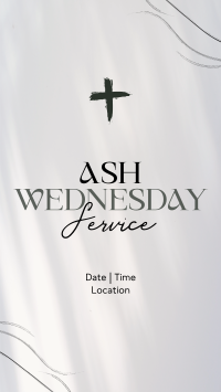 Minimalist Ash Wednesday Facebook Story Design