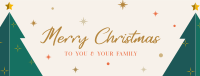 Christmas Tree Greeting Facebook Cover Design