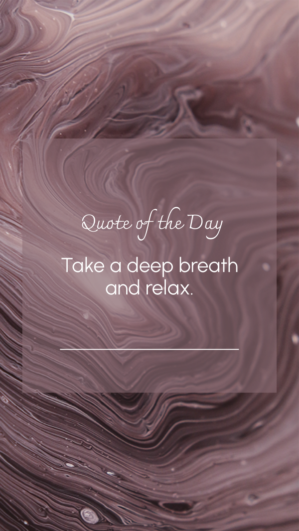 Artistic Relax Quote Facebook Story Design