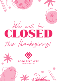 We're Closed this Thanksgiving Flyer Design