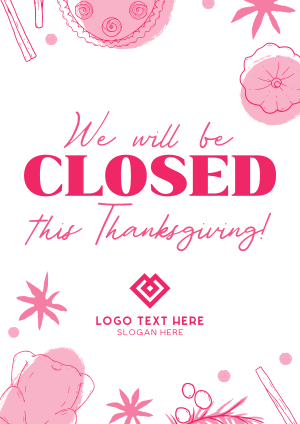 We're Closed this Thanksgiving Flyer Image Preview