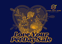 Rustic Love Your Pet Day Postcard Image Preview