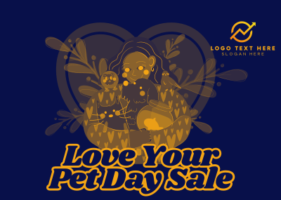 Rustic Love Your Pet Day Postcard Image Preview