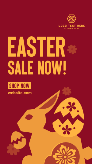 Floral Easter Bunny Sale Facebook story Image Preview