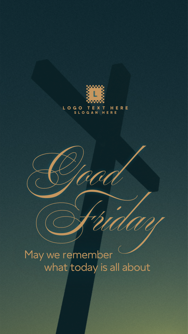 Good Friday Crucifix Greeting Instagram Story Design