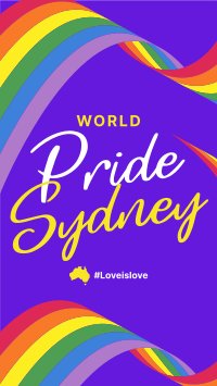 Sydney Pride Flag Facebook Story Design