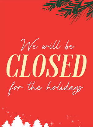 Closed for the Holidays Flyer Image Preview