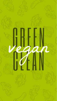 Green Clean and Vegan Instagram story Image Preview