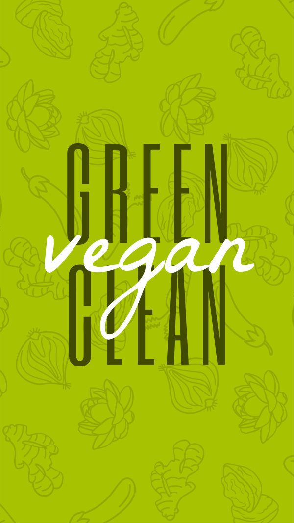 Green Clean and Vegan Instagram Story Design Image Preview