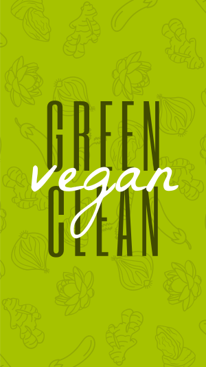 Green Clean and Vegan Instagram story