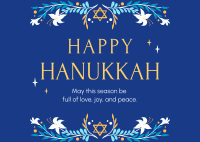 Celebrating Hanukkah Postcard Image Preview