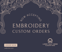 Custom Embroidery Facebook Post Design