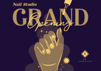 Nail Salon Opening Postcard Design