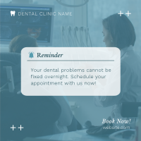 Dental Appointment Reminder Instagram Post Design