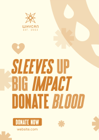 Droplet Blood Donation Poster Design