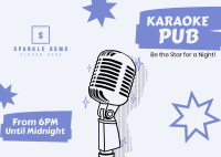 Karaoke Pub Postcard Image Preview