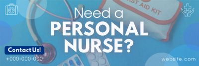 Modern Personal Nurse Twitter header (cover) Image Preview