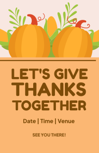 Lets Give Thanks Invitation Image Preview