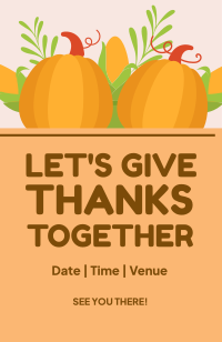 Lets Give Thanks Invitation Preview