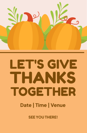Lets Give Thanks Invitation Image Preview