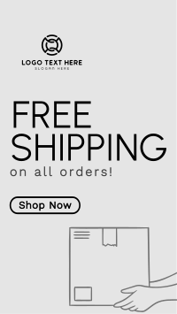 Minimalist Free Shipping Deals Instagram reel Image Preview