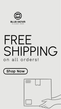 Minimalist Free Shipping Deals Instagram Reel Image Preview