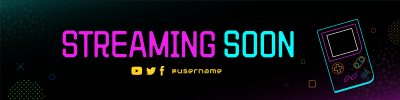 Neon Game Stream Twitch banner Image Preview